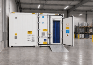 installation conteneur frigorifique en intérieur